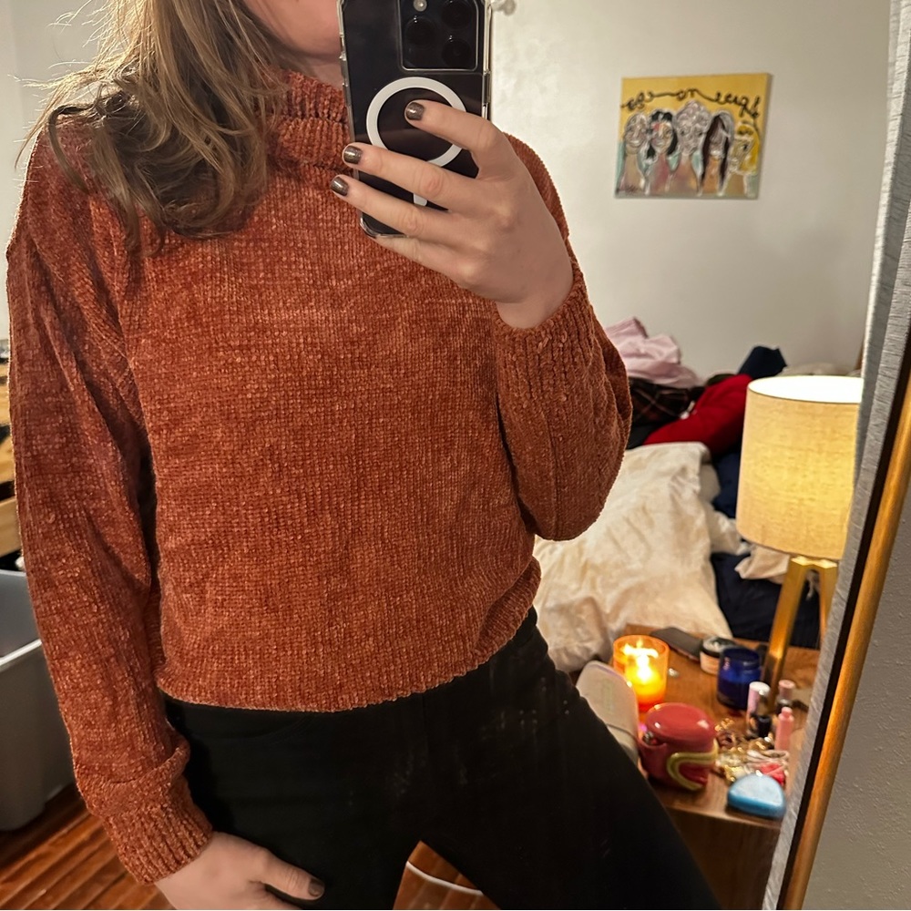 Orange SOFT turtleneck sweater